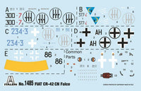 1/72 Italeri FIAT CR.42 CN "Falco" night fighter 1485 - MPM Hobbies