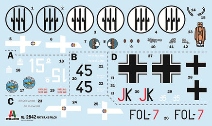 1/48 Italeri FIAT CR.42 Falco Assault/Night Fighter 2842