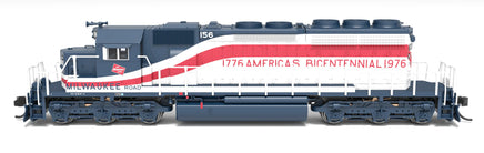 N Broadway Ltd EMD SD40-2 Milw 156 Bicentennial Paint Scheme Paragon4 Sound/DC/DCC 9466
