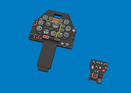 1/72 Eduard P-51D exhaust stacks w/ fairing LooKplus 674039