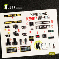 1/35 Kelik HH-60G Pave Hawk interior 3D decals for Kitty Hawk kit K35017
