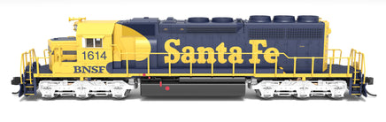N Broadway Ltd EMD SD40-2 BNSF 1614 ATSF Blue/Yellow w/Patch Paragon4 Sound/DC/DCC 9460