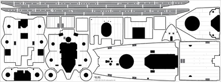 1/350 Pontos Model USS CA-35 Indianapolis 1945 Detail Up Set for Academy 37017F1