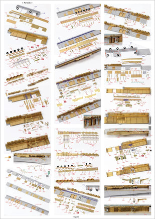 1/350 Pontos Model USS CV-6 Enterprise 1942 Detail Up Set (Teak Tone Deck) 37031FN