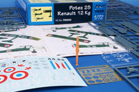 1/72 Azur Potez 25 Renault 12 Kg Plastic Model Kit FR0053
