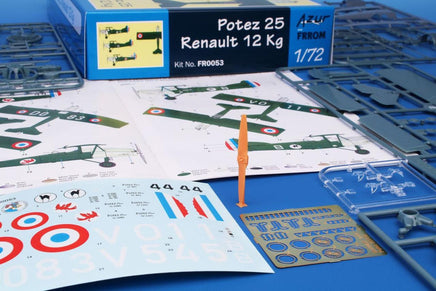 1/72 Azur Potez 25 Renault 12 Kg Plastic Model Kit FR0053