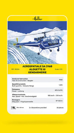 1/72 Heller SA 316 Alouette III Gendarmerie - MPM Hobbies