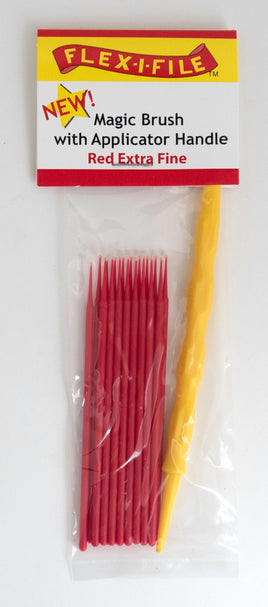Alpha Abrasives Red Extra Fine Magic Brush with Applicator Handle - M929007 - MPM Hobbies