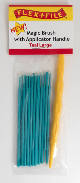 Alpha Abrasives Teal Large Magic Brush with Applicator Handle - M930004 - MPM Hobbies