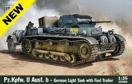 1/35 IBG Model Pz.Kpfw. II Ausf. b - German Light Tank with Fuel Trailer 35080