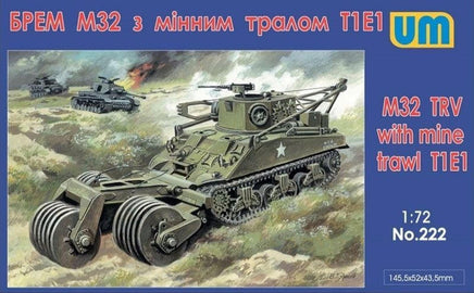 1/72 Uni Model M32 Tank Recovery Vehicle with Mine Trawl T1E1 222