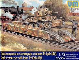 1/72 Uni Model Tank Carrier Car with Tank Pz. Kpfw38(t) 259