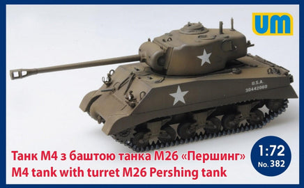 1/72 Uni Model M4 Tank with Turret M26 Pershing Tank 382