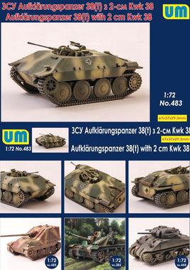 1/72 Uni Model Aufklarungspanzer 38(t) with 2cm Kwk38 483