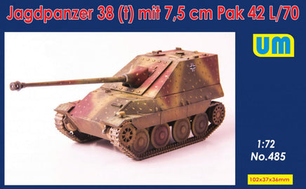 1/72 Uni Model Jagdpanzer38(t) mit 7.5 cm Pak42L/70 485