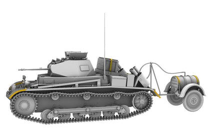 1/35 IBG Model Pz.Kpfw. II Ausf. b - German Light Tank with Fuel Trailer 35080