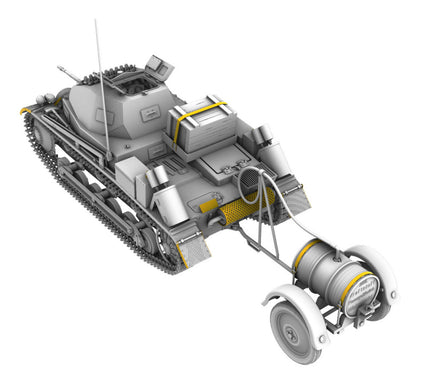 1/35 IBG Model Pz.Kpfw. II Ausf. b - German Light Tank with Fuel Trailer 35080