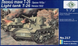 1/72 Uni Model Soviet Tank T-26 (1933) 217