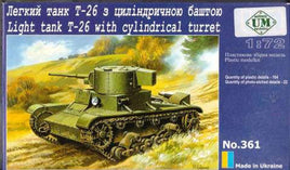 1/72 Uni Model Soviet Light Tank T-26-4 (with Cylindrical Turret) 361
