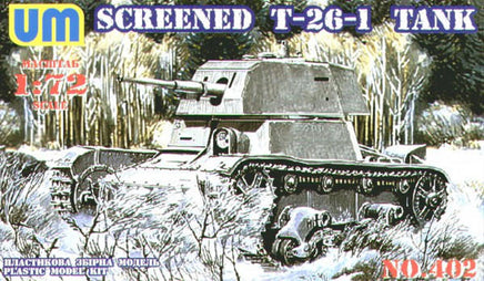 1/72 Uni Model Screened T-26-1 Tank 402