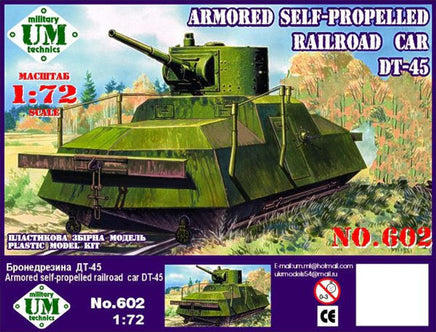 1/72 Uni Model Armored Self-Propelled Railroad Car DT-45 602