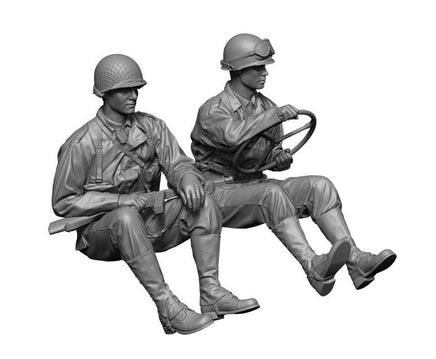 1/35 H3 Models WWII US Willys Crew set 3D Printed Figure 35114