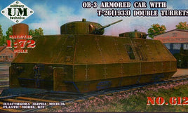1/72 Uni Model OB-3 Armored Carriage with T-26 (1933) Double Turrets 612