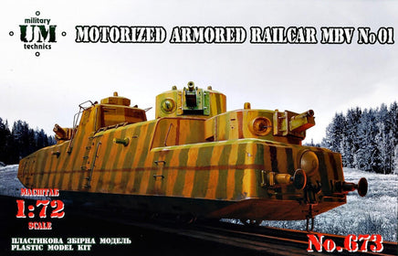 1/72 Uni Model Motorized Armored Railcar MBV No01 673