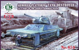 1/72 Uni Model Armored Platform Tank Destroyer (as a part of a German Armored Train) 674