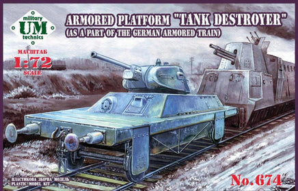 1/72 Uni Model Armored Platform Tank Destroyer (as a part of a German Armored Train) 674