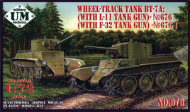 1/72 Uni Model Wheel-Track Tank BT-7A with L-11 Tank Gun 676