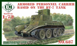 1/72 Uni Model Armored Personnel Carrier Based on the BT-7 Tank 687