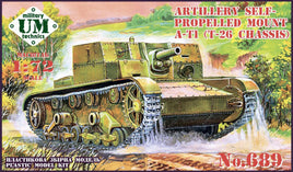 1/72 Uni Model Artillery Self-Propelled Mount A-T1 (T-26 Chassis) (Rubber Tracks) 689