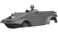 1/48 H3 Models WWII Waffen SS Kubelwagen Driver 3D Printed Figure 48120