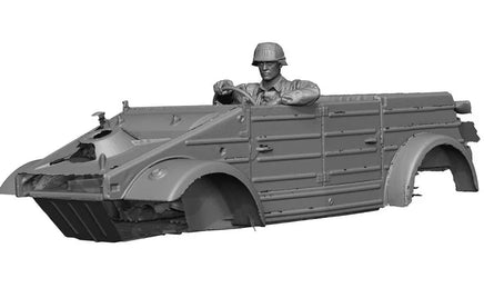 1/48 H3 Models WWII Waffen SS Kubelwagen Driver 3D Printed Figure 48120
