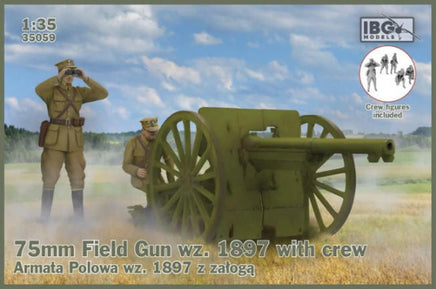 1/35 IBG Model 75mm Field Gun wz. 1897 with Polish Artillerymen Figures 35059
