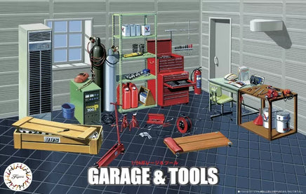 1/24 Fujimi Garage (Wall Sections/Base) & Tools Set 11635
