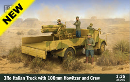 1/35 IBG Model 3Ro Italian Truck with 100mm 100/17 Howitzer with Crew (4 Figures Included) 35065
