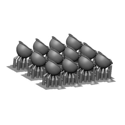 1/16 H3 Models WWII US Army M1 Helmet (Includes 12) 16016