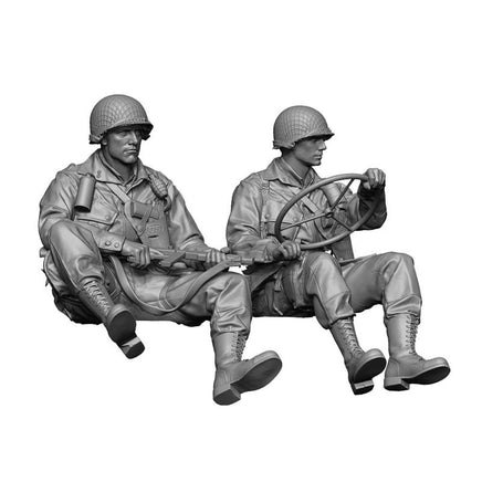 1/16 H3 Models WWII US Paratrooper Willys Driver & Crew 16025