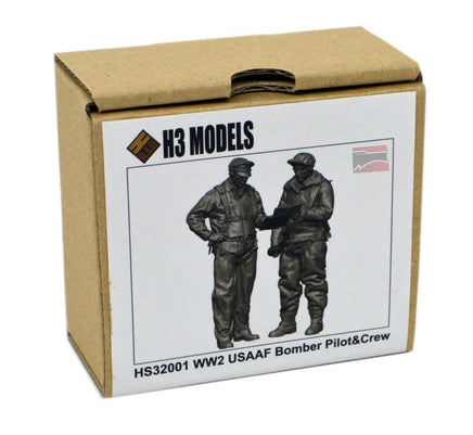 1/32 H3 Models USAAF Bomber Pilot & Crew Resin Figures 32001