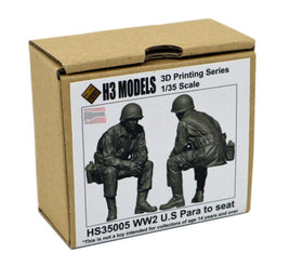 1/35 H3 Models WWII US Paratrooper Seated Resin Model Kit 35005