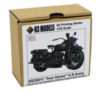1/35 H3 Models IRON HORSE US Army Motorcycle Resin Model Kit 35011