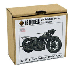 1/35 H3 Models BORN TO RIDE British Army Motorcycle Resin Model Kit 35012
