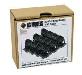 1/35 H3 Models WWII US Army M1 Helmet (Includes 12) Resin 35016