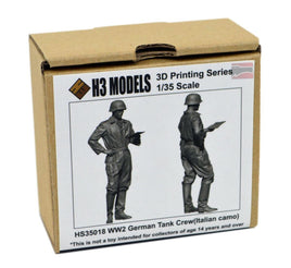 1/35 H3 Models WWII German Tank Crew (Italian Pattern) Resin Model Kit 35018