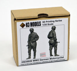 1/35 H3 Models WWII German Motorcyclist Resin Figure Model Kit 35020