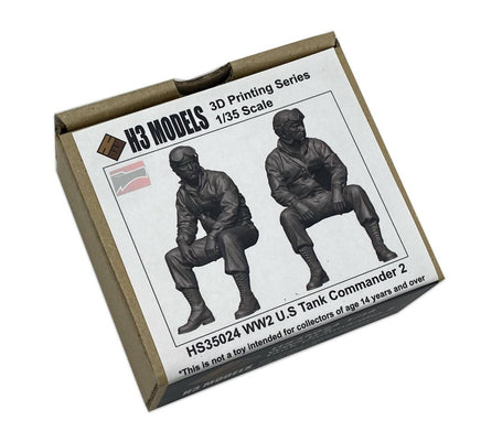 1/35 H3 Models WWII US Tank Commander 2 Resin Model Kit 35024