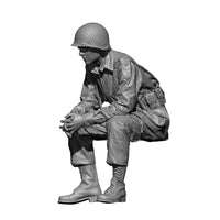 1/48 H3 Models WWII US Paratrooper Sitting - 3D Printed Figure 48005