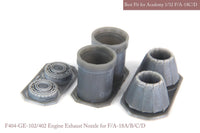 1/32 KA Models [SE] F/A-18A/B/C/D Exhaust Nozzle & After Burner Set (Closed) for Academy MA32021
